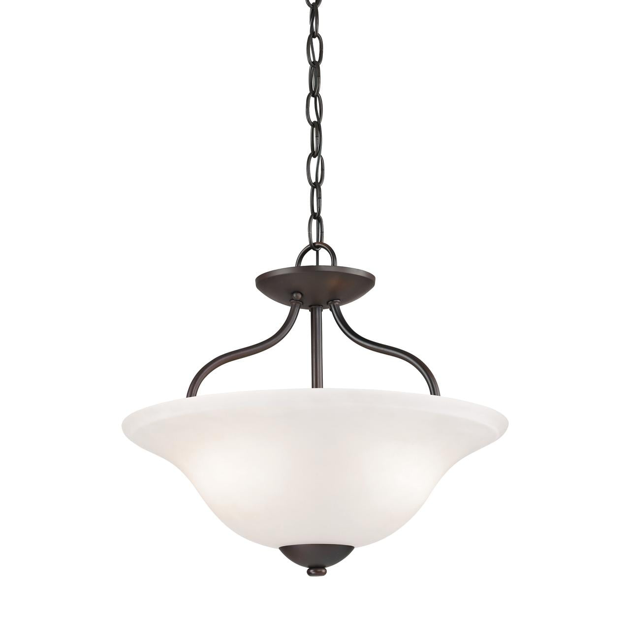 Elk Home 15-Inch Wide Conway Semi Flush Mount, Oil Rubbed Bronze