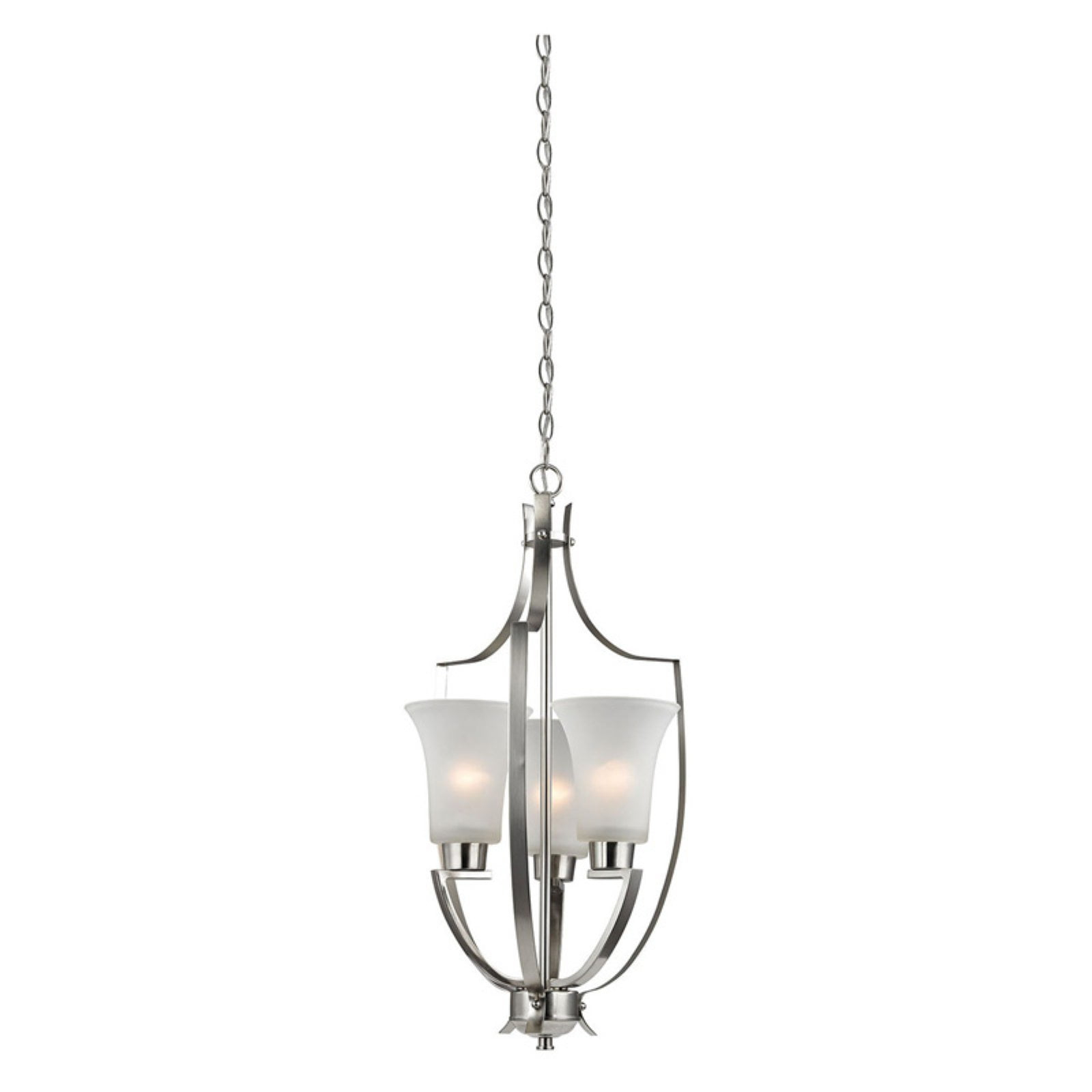 Elk Home 15-Inch Wide Foyer Pendant, Traditional, Brushed Nickel