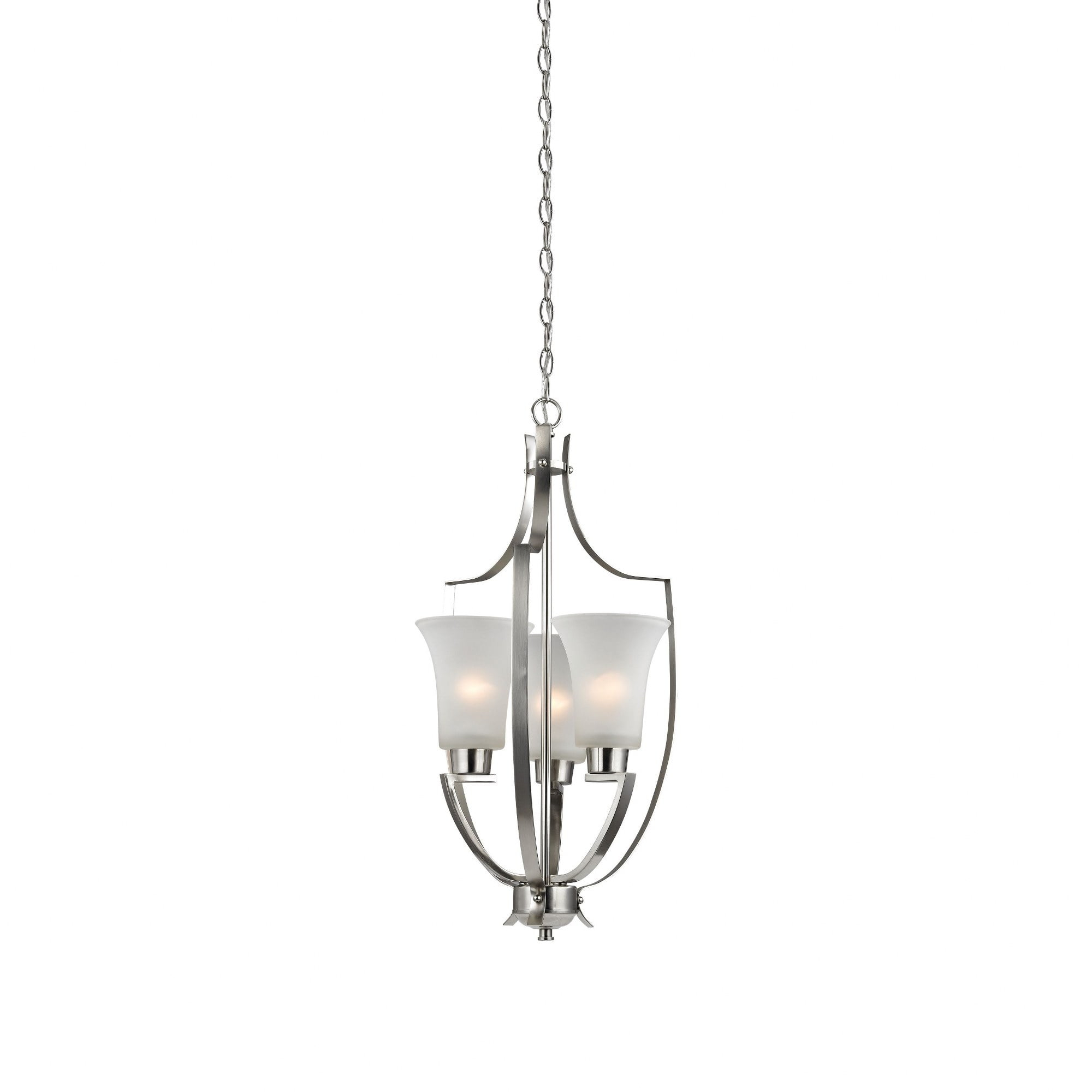 Elk Home 15-Inch Wide Foyer Pendant, Traditional, Brushed Nickel