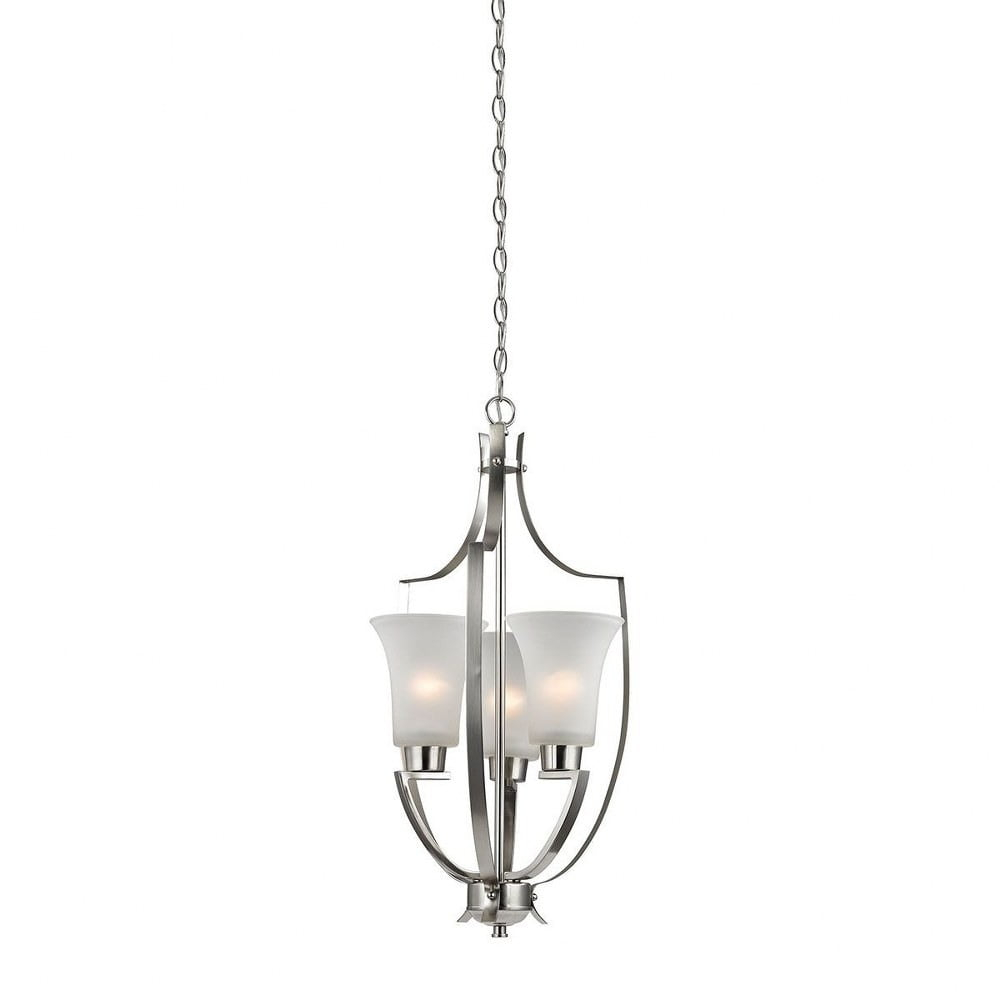 Elk Home 15-Inch Wide Foyer Pendant, Traditional, Brushed Nickel