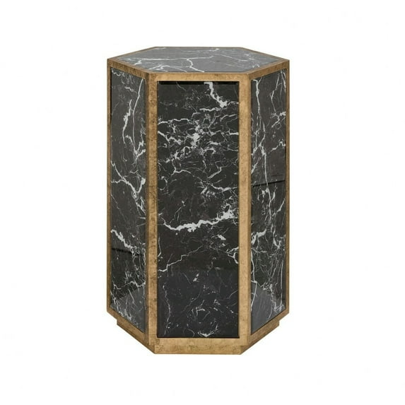 Elk Home 16-Inch Wide Homer Accent Table, Transitional, Black