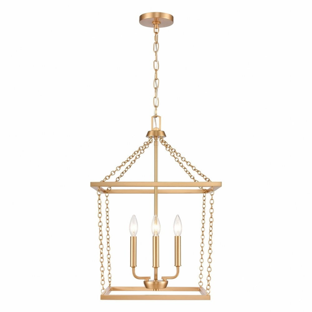 Elk Home 17-Inch Wide Emmett Pendant, Transitional, Brushed Gold