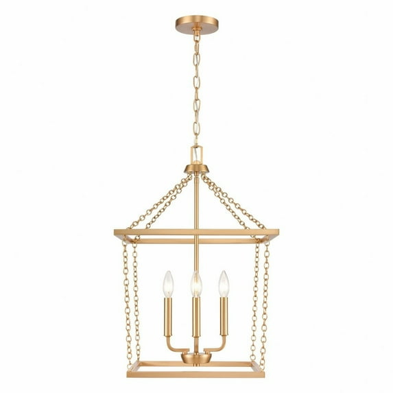 Elk Home 17-Inch Wide Emmett Pendant, Transitional, Brushed Gold