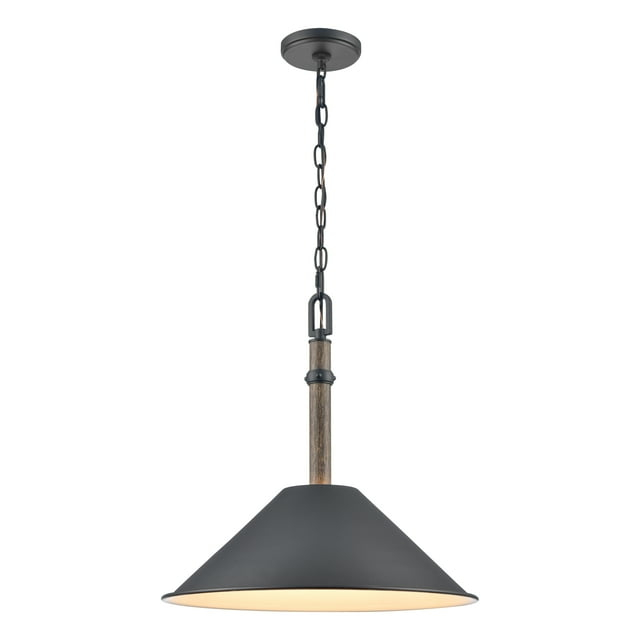 Elk Home 18-Inch Wide Neville Pendant, Transitional, Charcoal Black