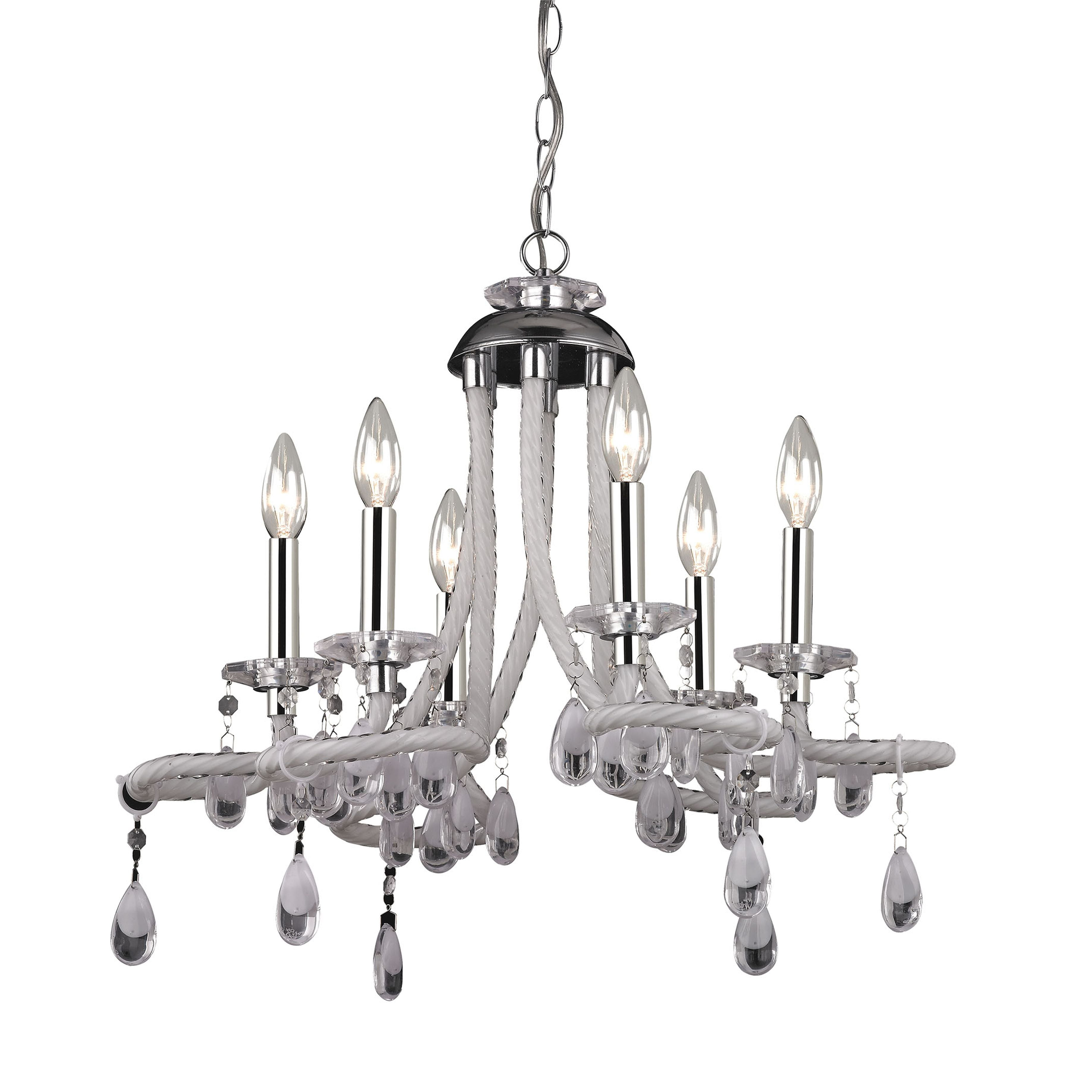 Elk Home 22-Inch Wide Chandelier, Transitional, Chrome