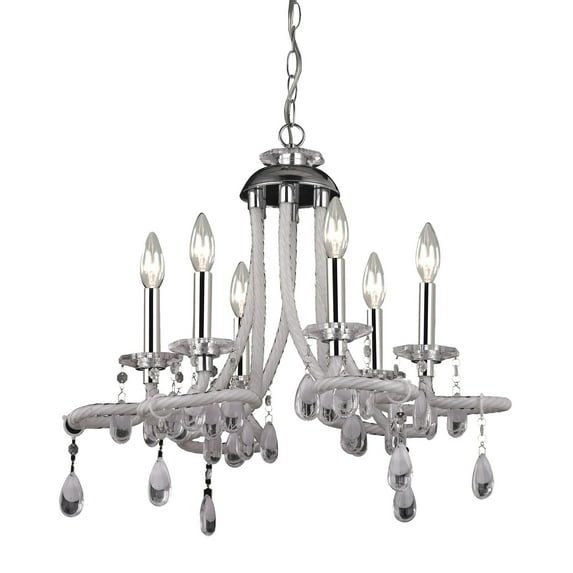 Elk Home 22-Inch Wide Chandelier, Transitional, Chrome