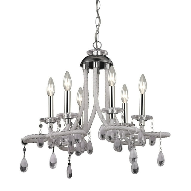 Elk Home 22-Inch Wide Chandelier, Transitional, Chrome
