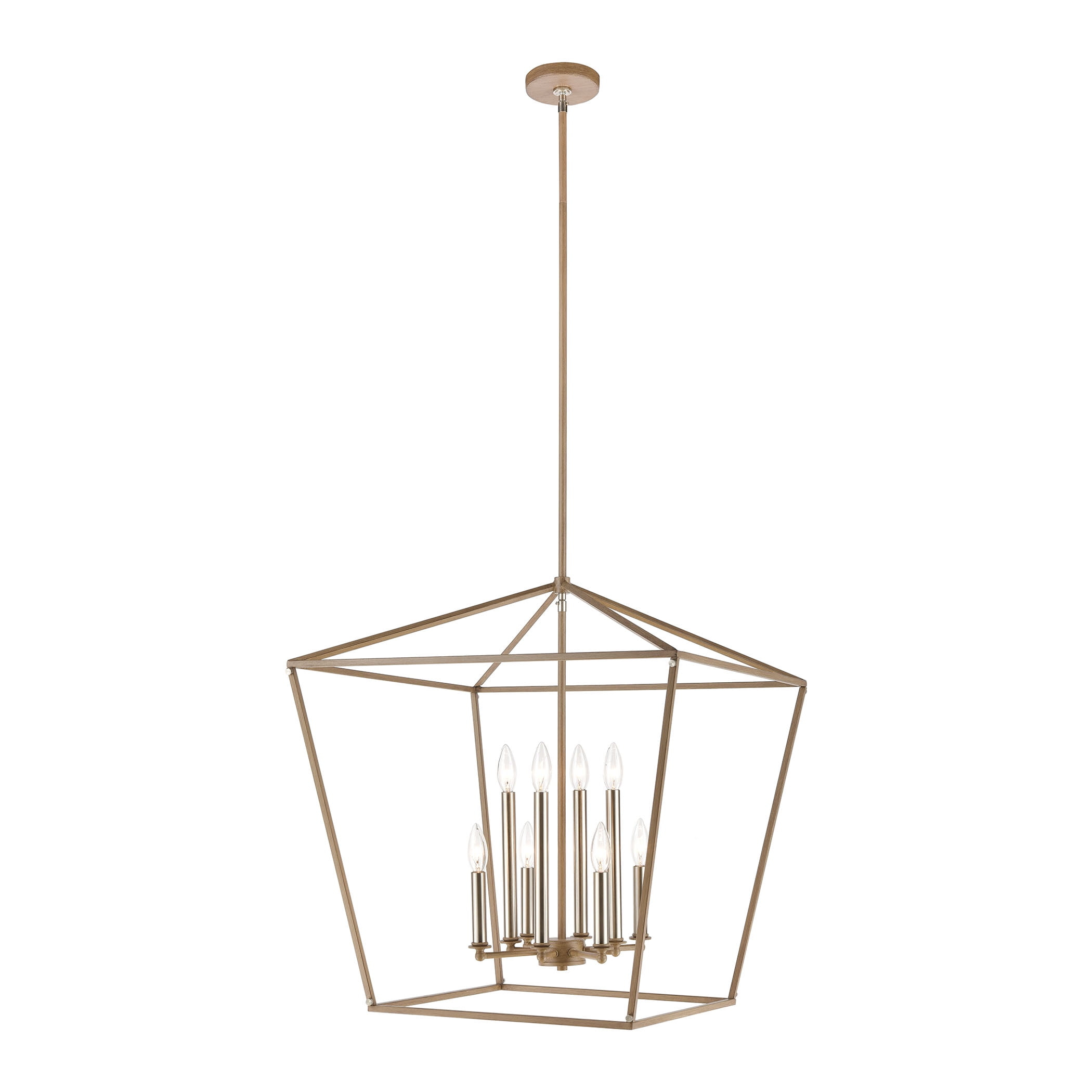 Elk Home 24-Inch Wide Fairfax Chandelier, Transitional, Light Wood