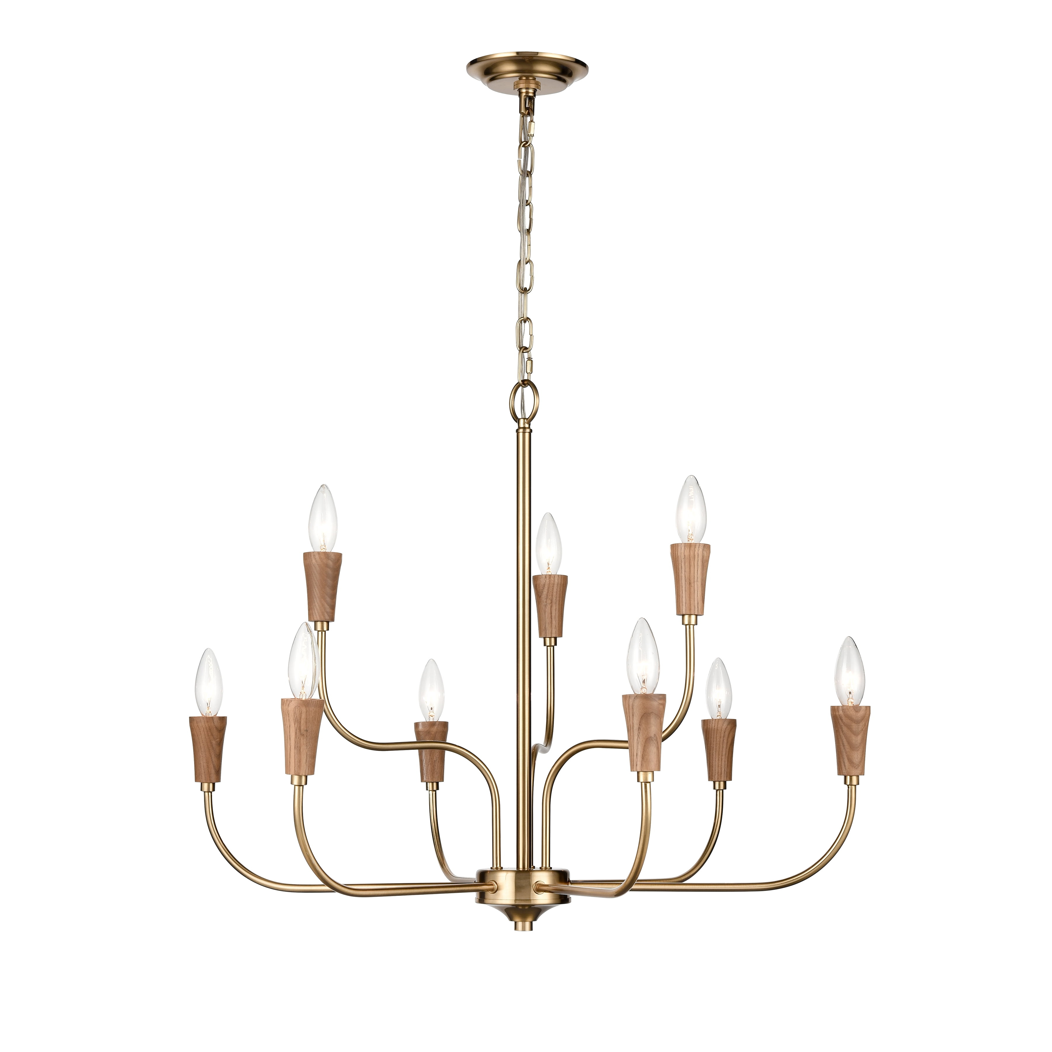 Elk Home 29-Inch Wide Inga Chandelier, Transitional, Brass