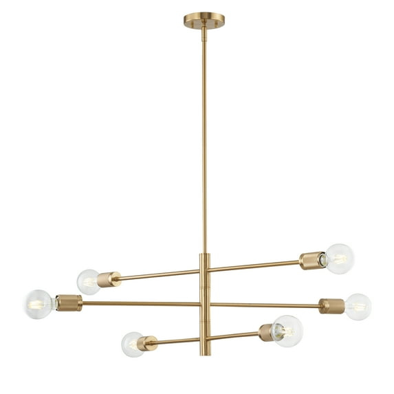 Elk Home Module 6 - Light Chandelier in  Burnished Brass