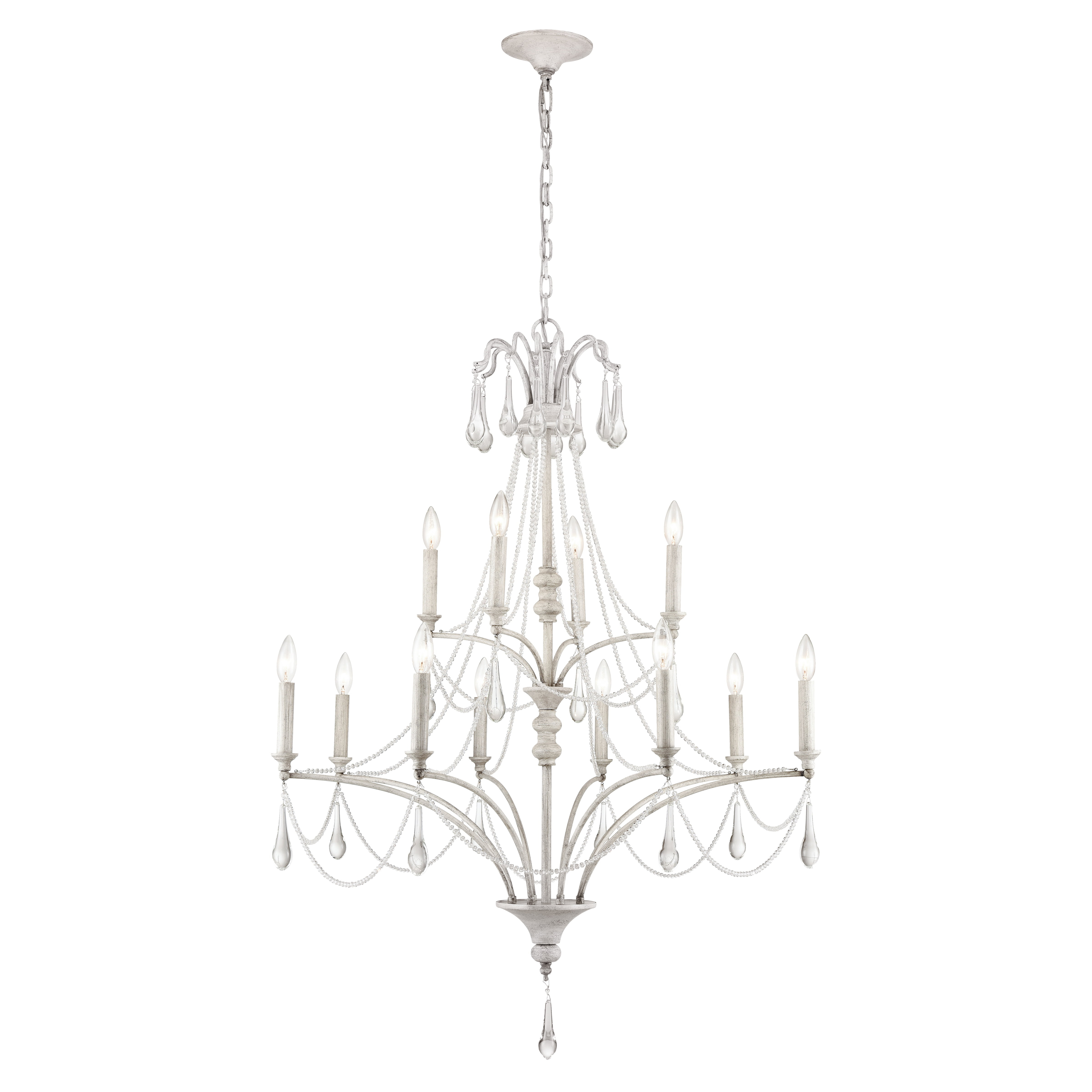 Elk Home French Parlor 12 - Light Chandelier in  Vintage White