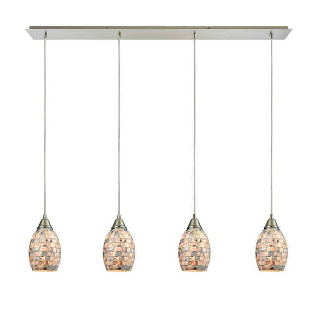 Elk Home Capri 4 - Light Island Pendant Light in  Satin Nickel