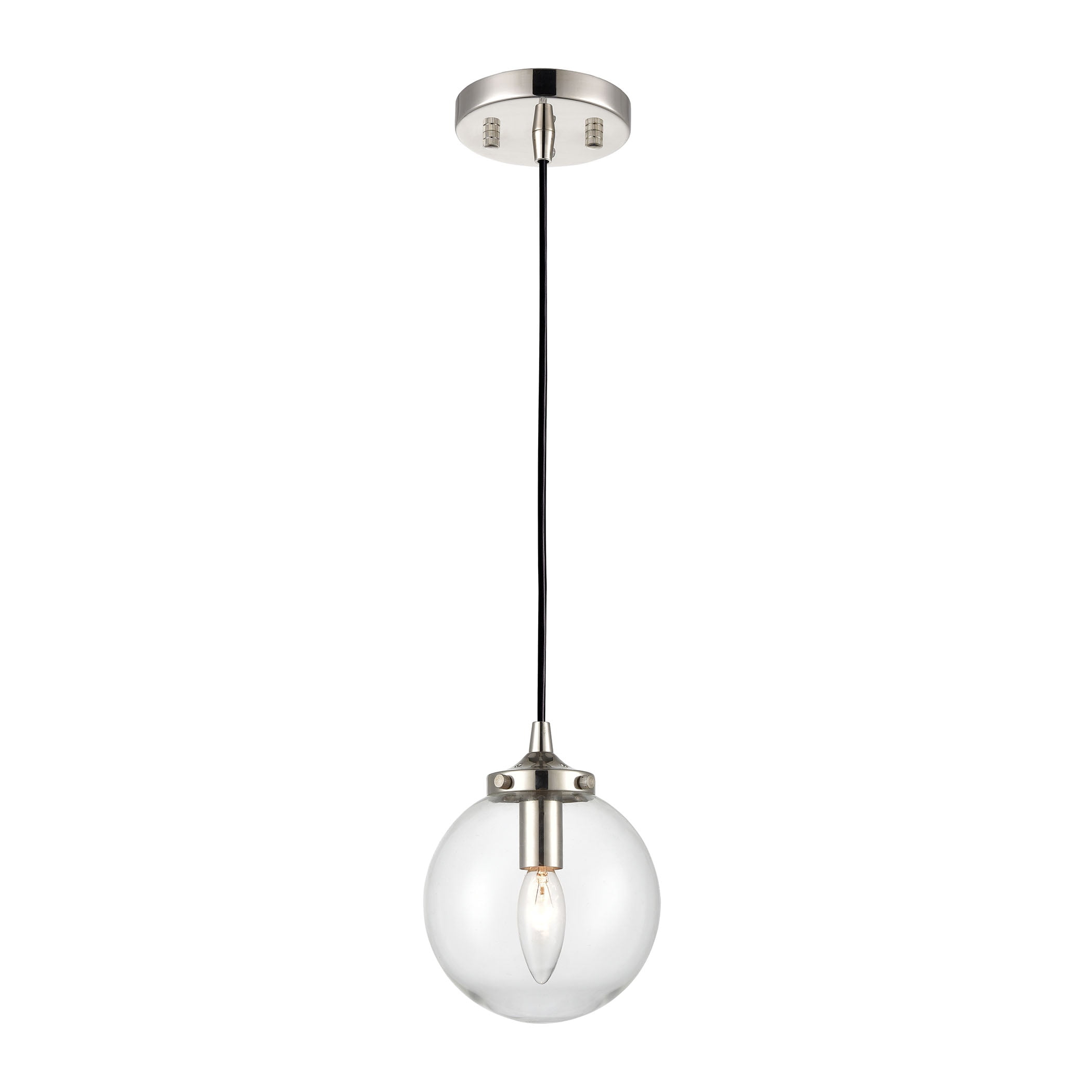Elk Home 6-Inch Wide Boudreaux Pendant, Contemporary, Matte Black