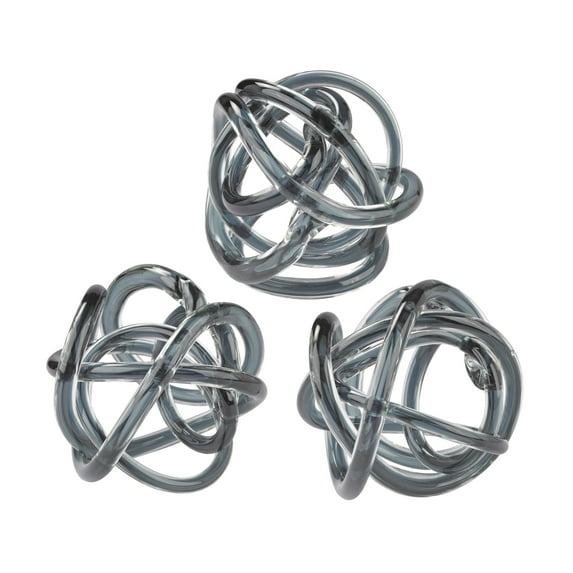 Elk Home 6-Inch Wide Glass Knot Ornamental Accessory Transitional-Gray