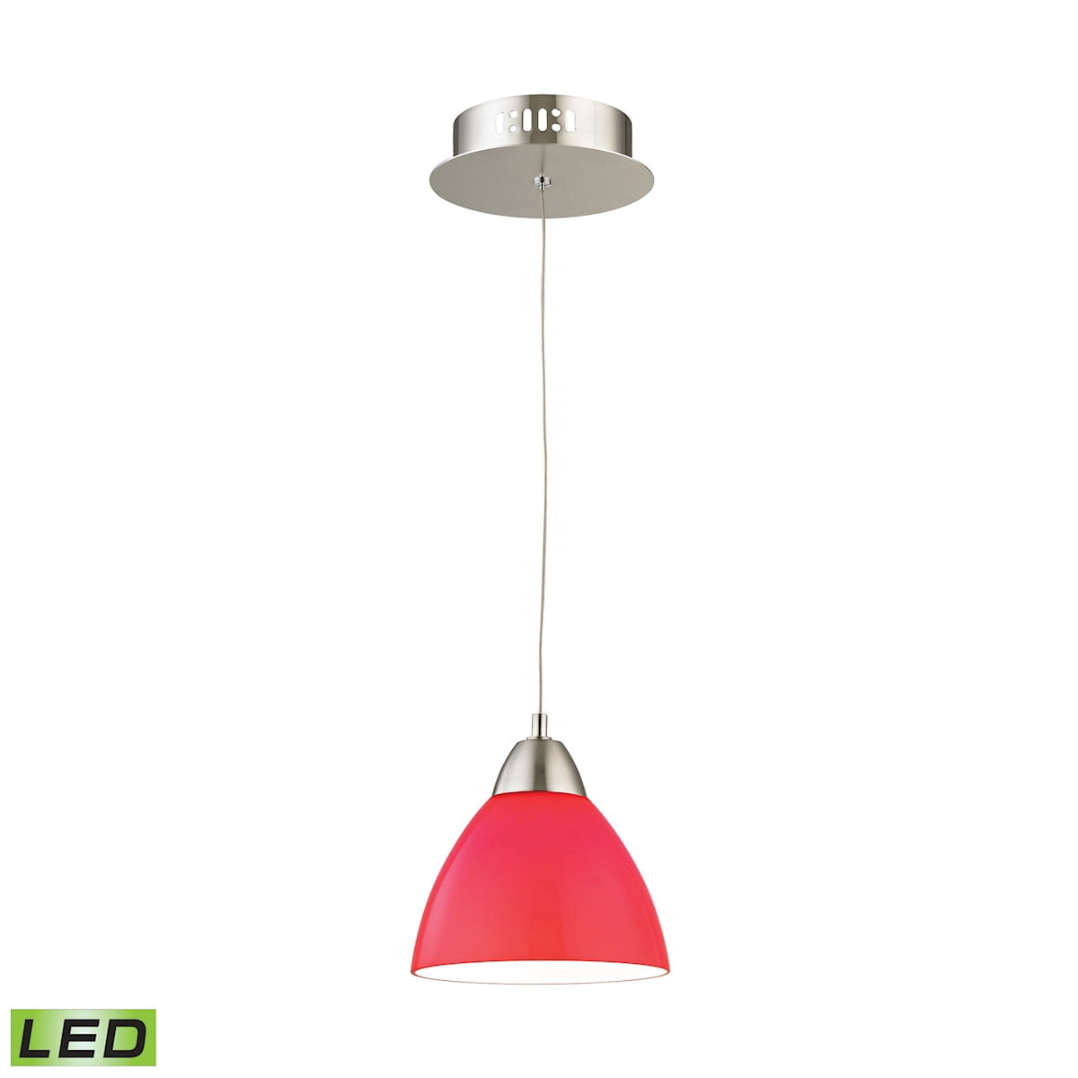 Elk Home 6-Inch Wide Piatto Mini Pendant, Transitional, Satin Nickel