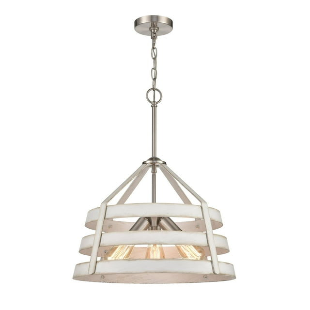 Elk Home Brigantine 3 Light Chandelier, Transitional, Satin Nickel