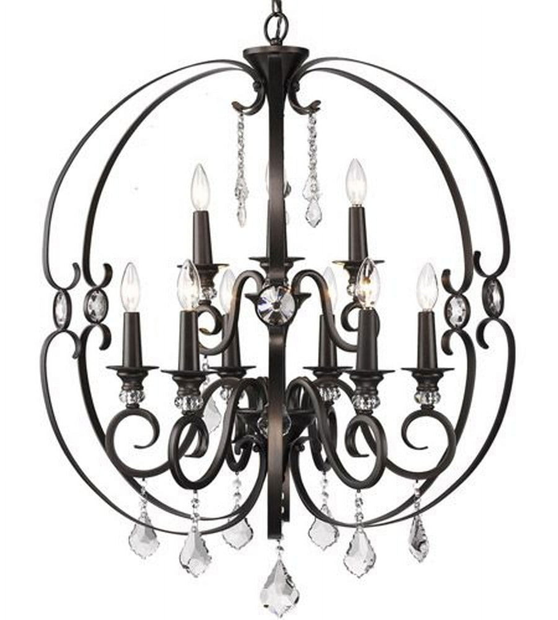 Ella 2 Tier - 9 Light Chandelier in Brushed Etruscan Bronze