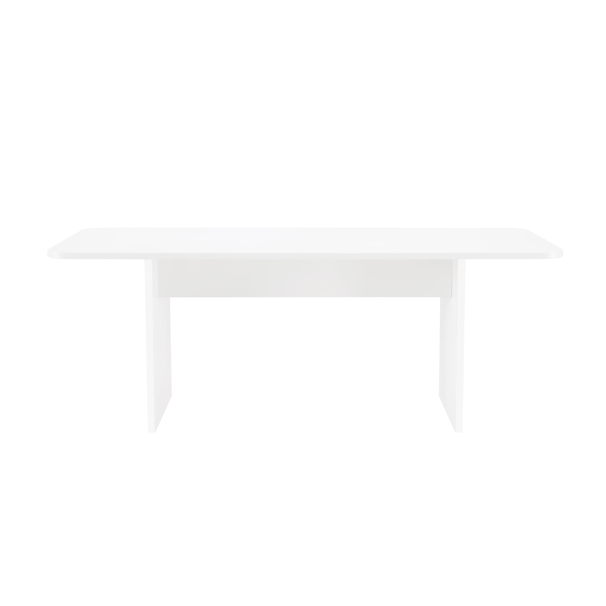 Ella 78.7" Dining Table in White made from Engineered Wood