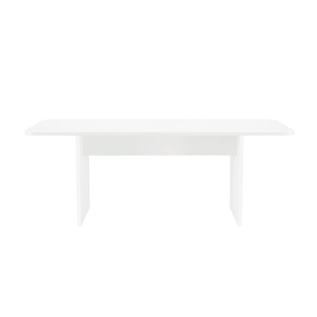 Ella 78.7" Dining Table in White made from Engineered Wood