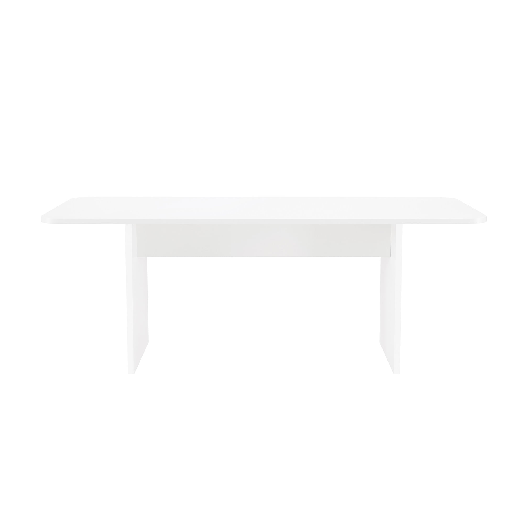 Ella 78.7" Dining Table in White made from Engineered Wood
