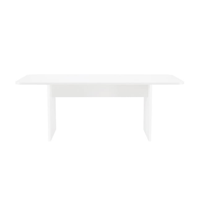 Ella 78.7" Dining Table in White made from Engineered Wood