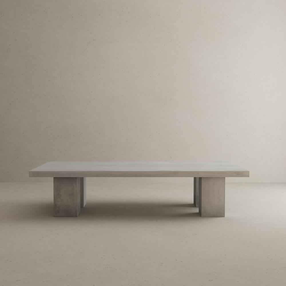 Ella Rectangle Coffee Table Large In Ivory Concrete