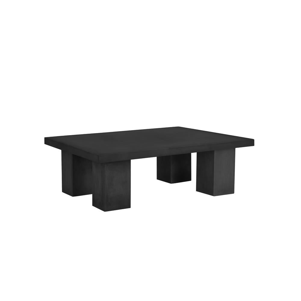 American Home Classic Ella Rectangle Coffee Table Medium In Ivory Concrete