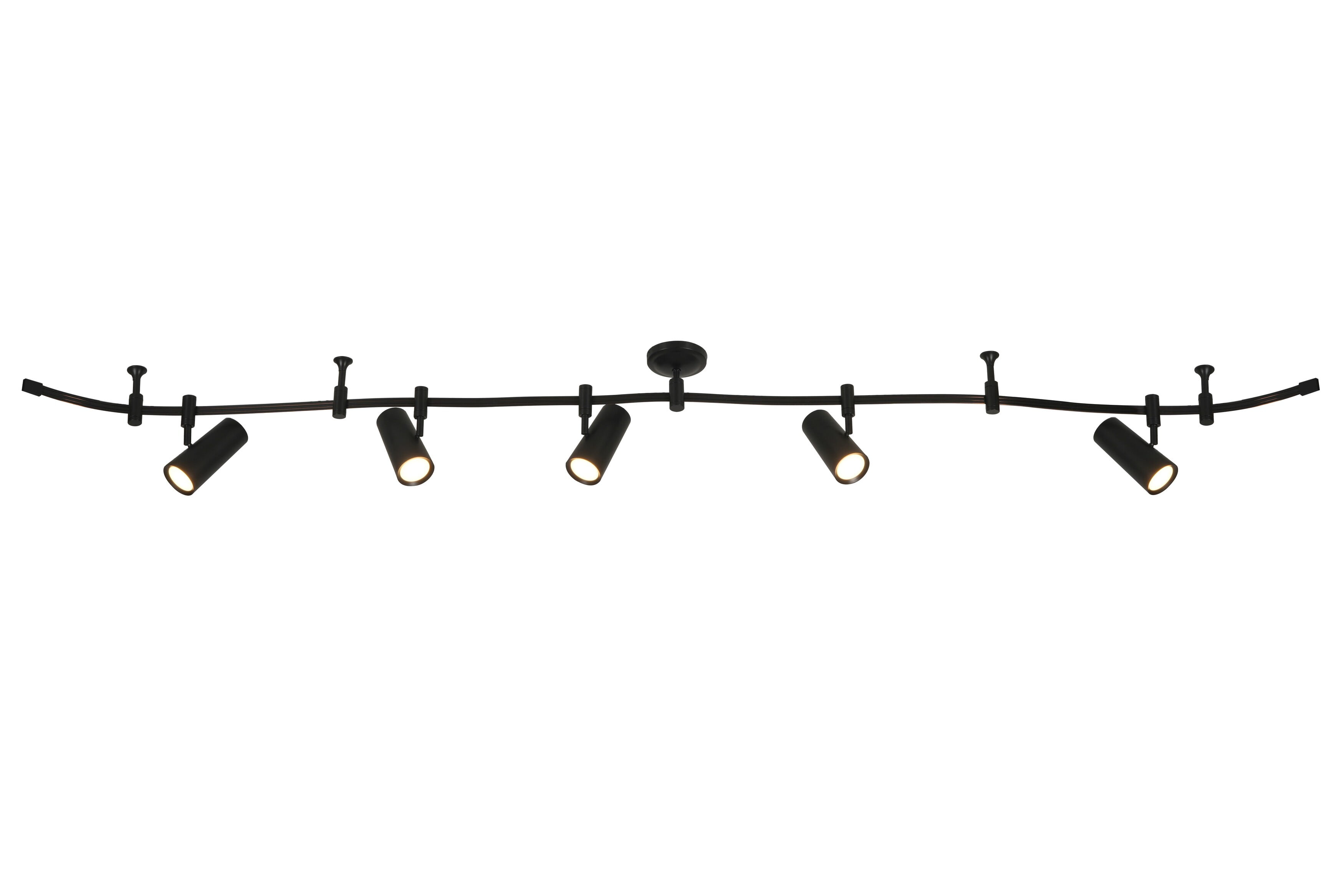 Ellipse 5-Light LED Flex Track - Black