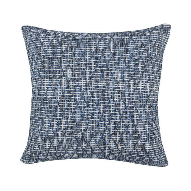 Elm & Oak Modern Traditional Blue Diamond Geometric Throw Pillow