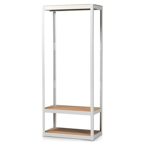 Elton Modern and Contemporary Metal 3-Shelf Free-Standing Closet Storage Organizer