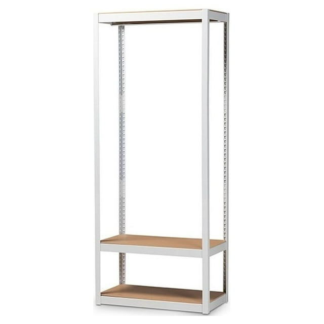 Elton Modern and Contemporary Metal 3-Shelf Free-Standing Closet Storage Organizer