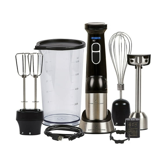Emeril Lagasse Blender & Beyond: As Seen on TV, Immersion Blender, Adjustable Speed, Dishwasher-Safe, Black