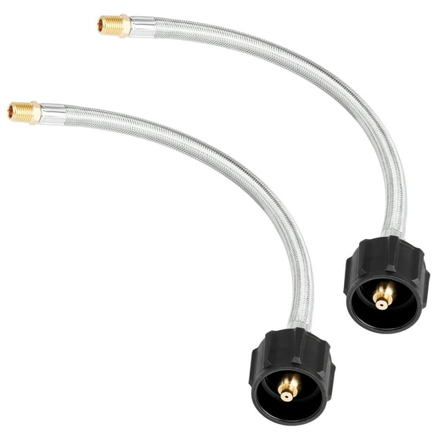 Empava 2pcs 1/4” NPT Pigtail Propane Stainless Braided Hose- CSA Certified ,EMPV-12EH42