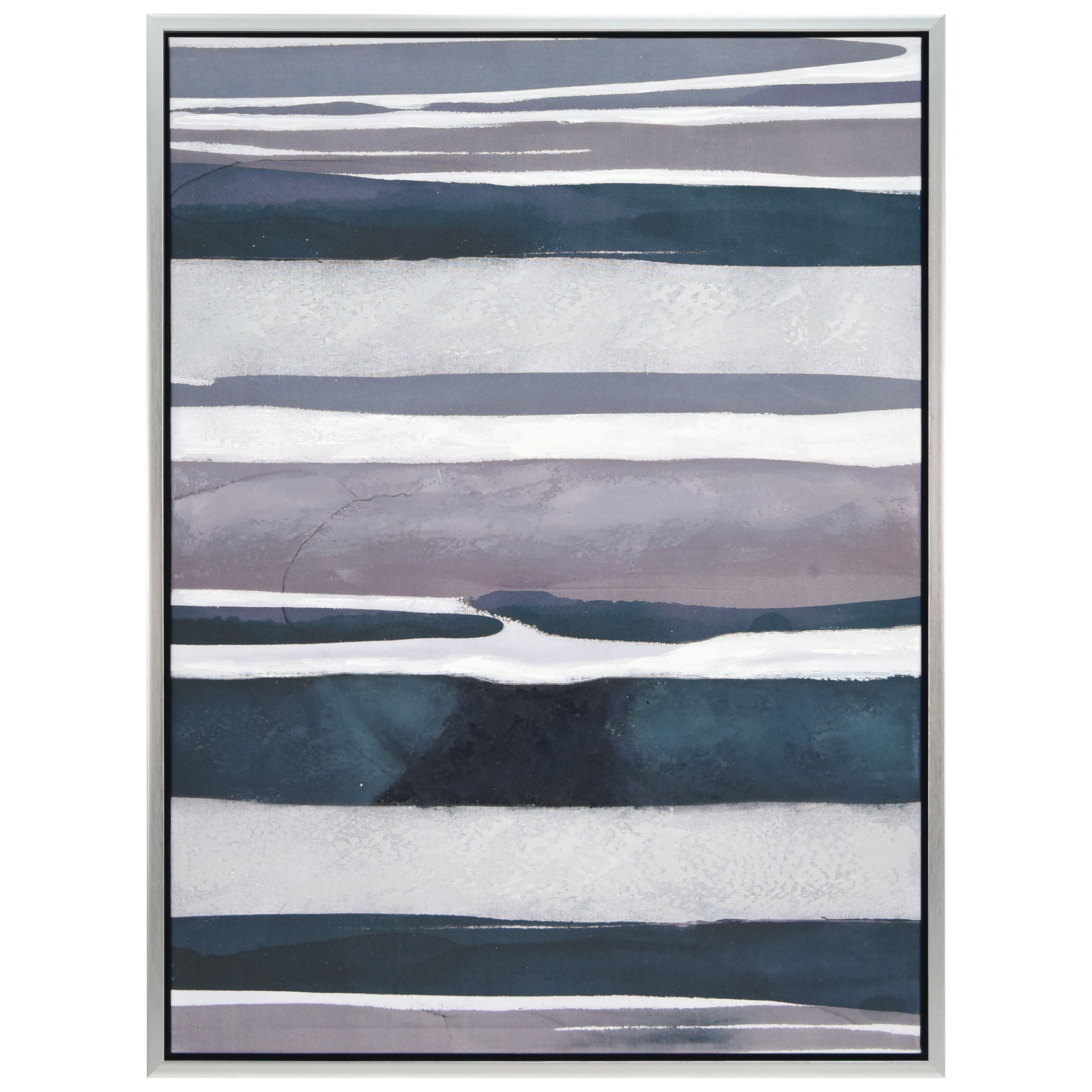 Empire Art Direct Cobalt Streaks 2 Textured Metallic Hand Painted Framed Wall Art, 30" x 40" x 1.5", Ready to hang