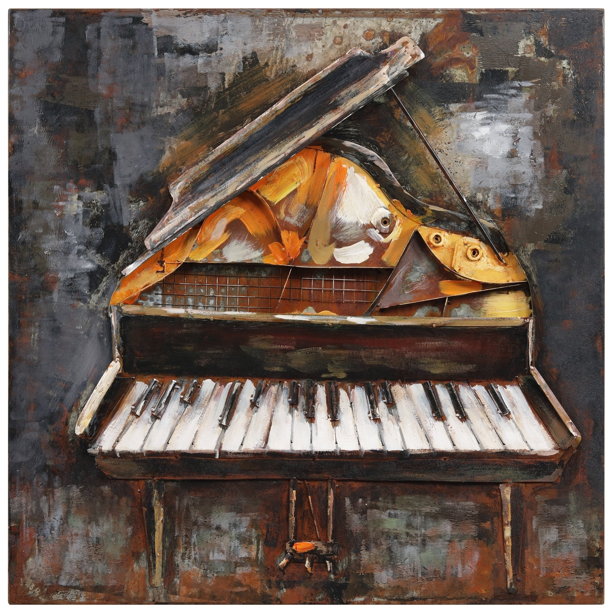 Empire Art Direct Magic Keys Hand Painted 3D Metal Wall Art, 32" x 32" x 3", Ready to Hang