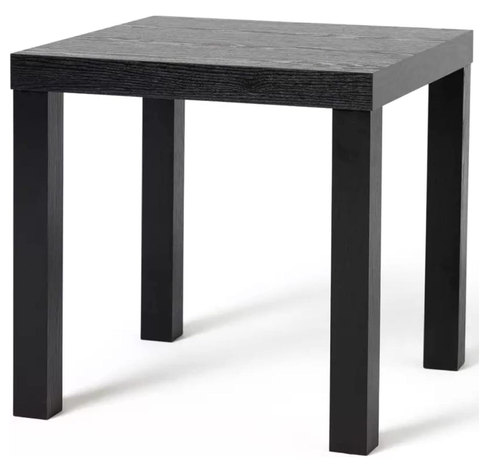 End Side Table with Classic Design, Bed Side Table, End Table, Light Weight Easy Assemble, Small Square Table for Office, Living Room, Black, 21 5/8" x 21 5/8" x 17 3/4"