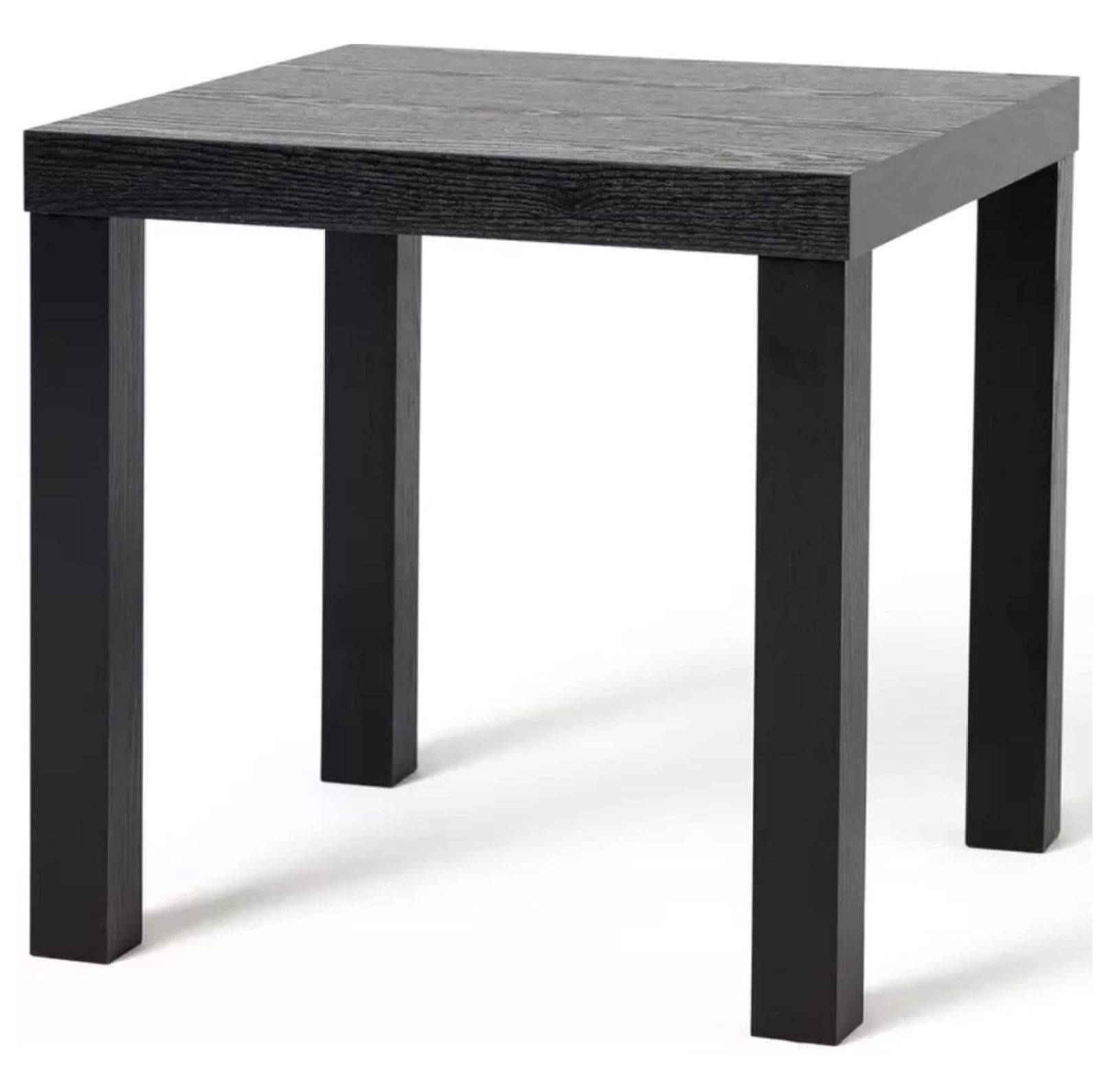 End Side Table with Classic Design, Bed Side Table, End Table, Light Weight Easy Assemble, Small Square Table for Office, Living Room, Black, 21 5/8" x 21 5/8" x 17 3/4"
