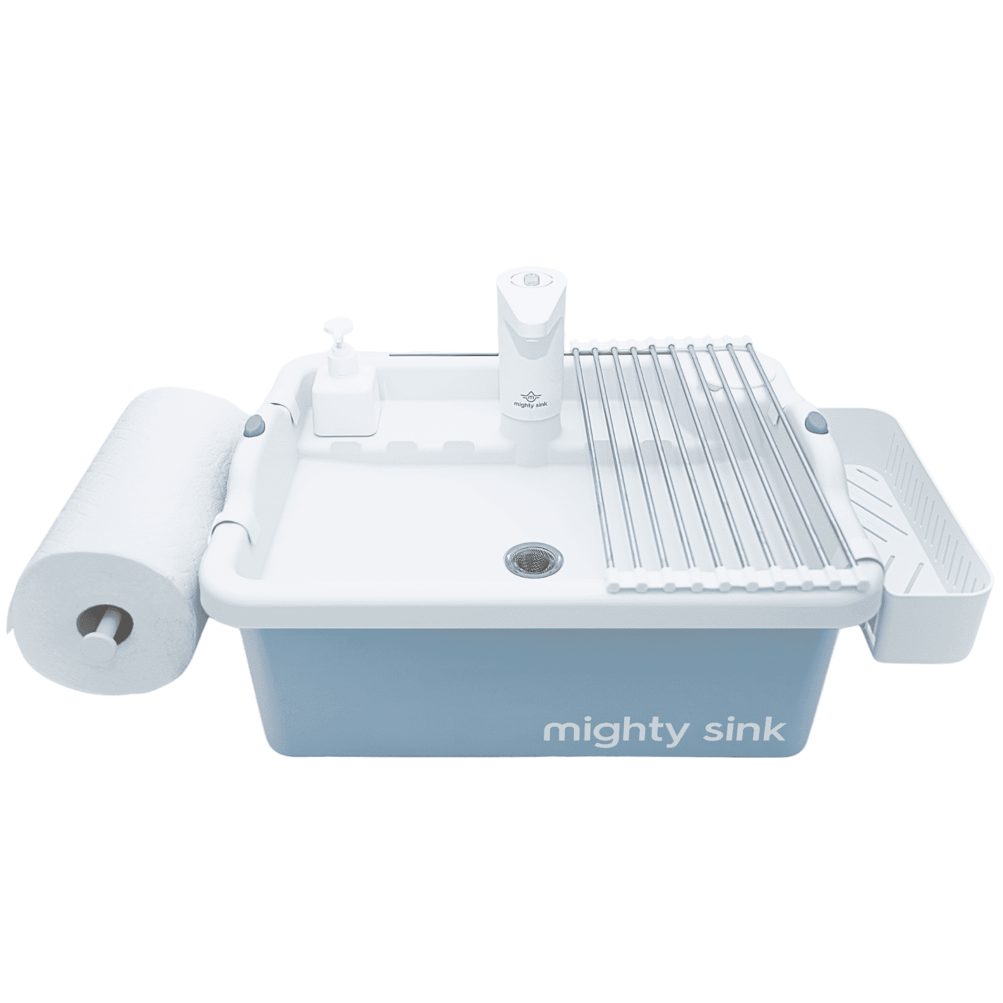 Mighty Sink Portable Sink: Patented Wash Station with Electronic Faucet | 2 Gallons | Easy Setup | Indoor & Outdoor Use | Ideal for Dishwashing, Camping Hygiene, Gardening, Pottery & More