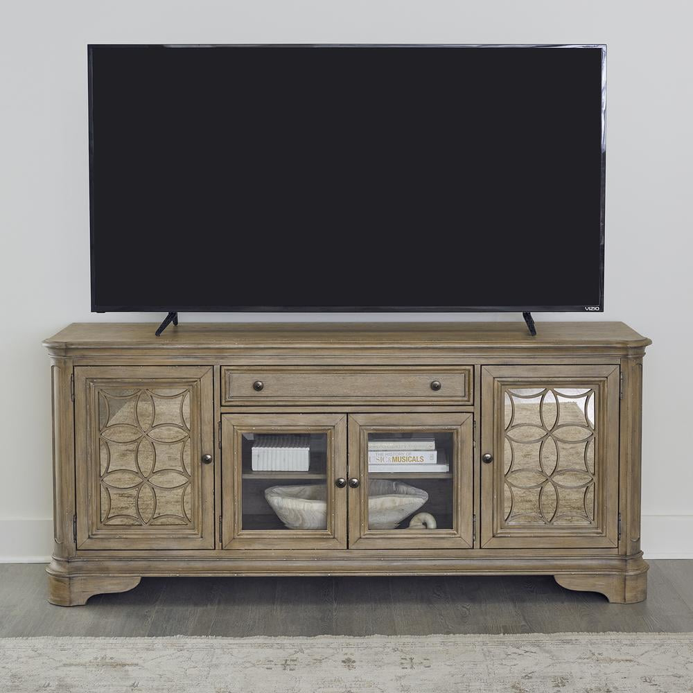 Entertainment TV Stand in Weathered Bisque