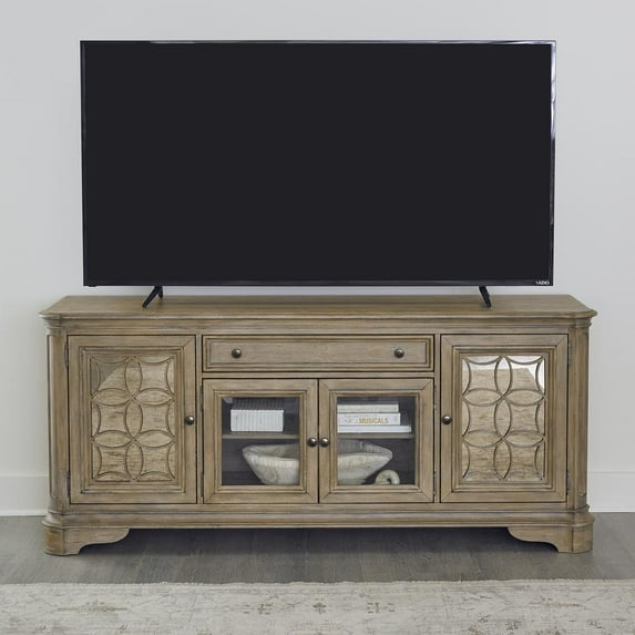 Entertainment TV Stand in Weathered Bisque