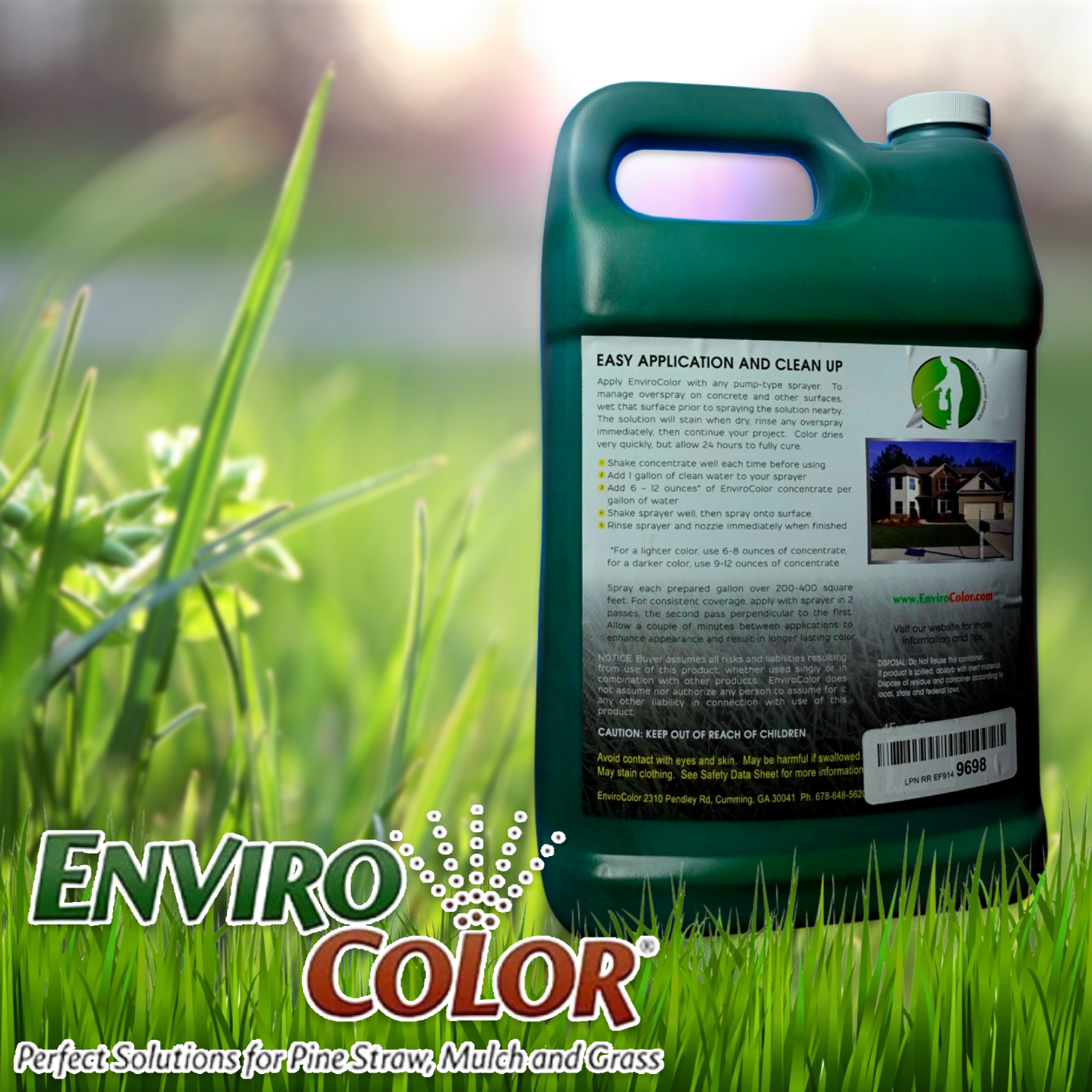 EnviroColor 4 Ever Green Grass Paint Gallon Treats 4,000 Ft², Treatment for Grass and Turf