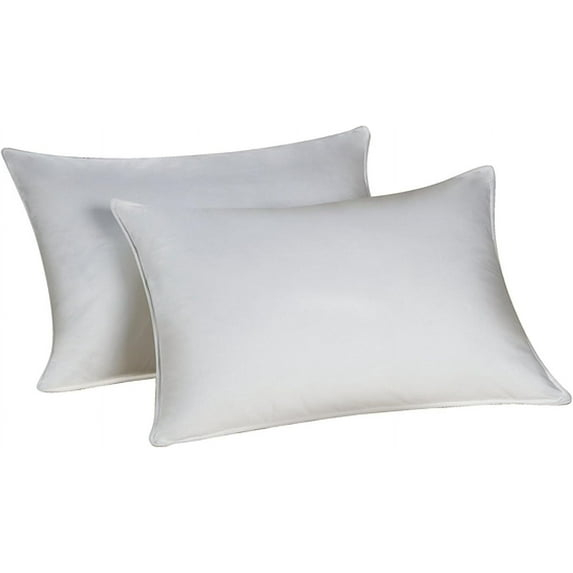 Envirosleep Dream Surrender Medium Support Pillows - Hypoallergenic Polyester Filled Cotton Shell Pillow Set, Standard Size 2 Pillow Set for Hotel or Home Use, by Manchester Mills
