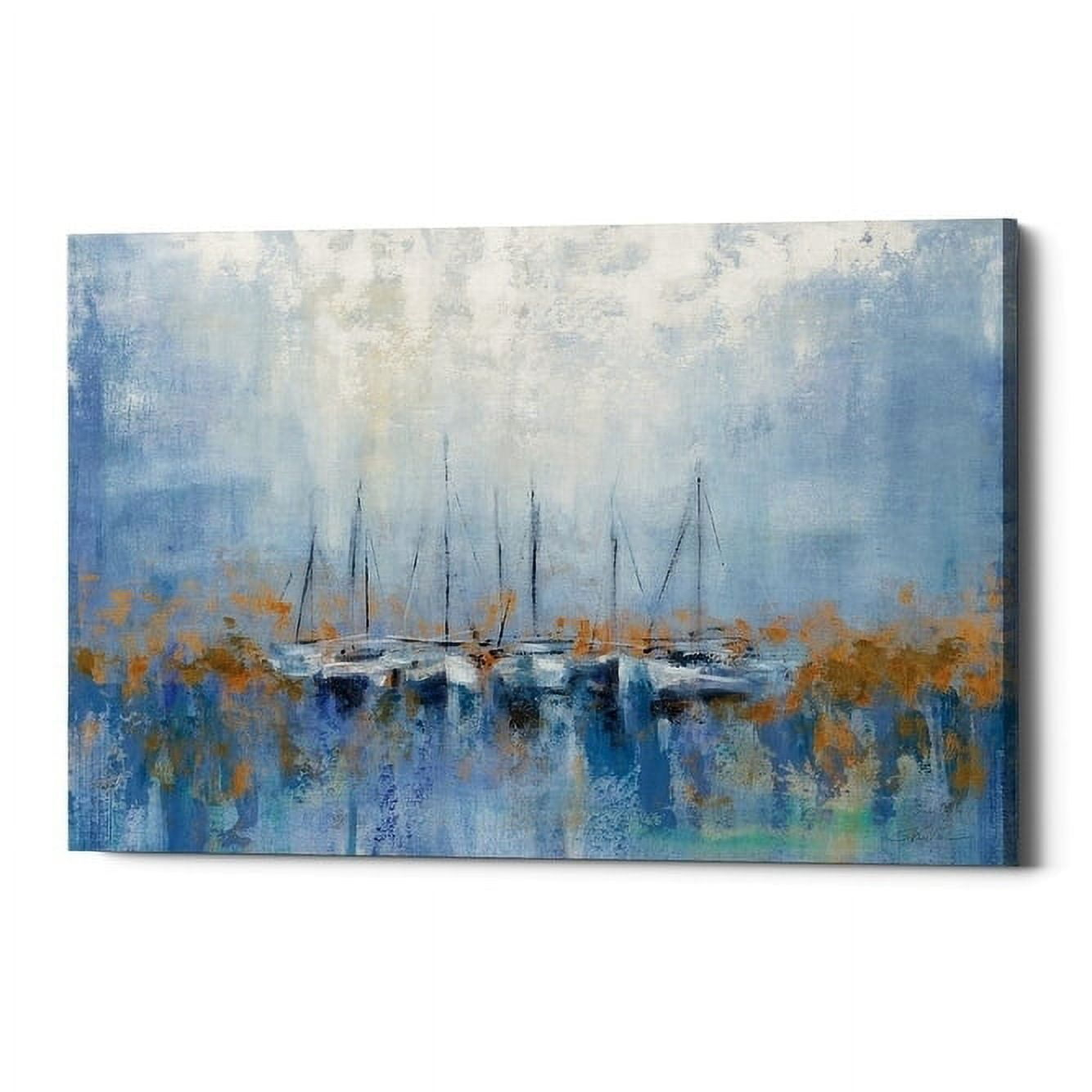 Epic Graffiti  "Boats in the Harbor" by Silvia Vassileva, Giclee Canvas Wall Art, 18"x26" 18" x 26"