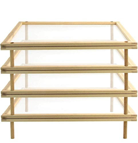 Eppicotispai 4-Tier Beechwood Stackable Food Dryer with Net