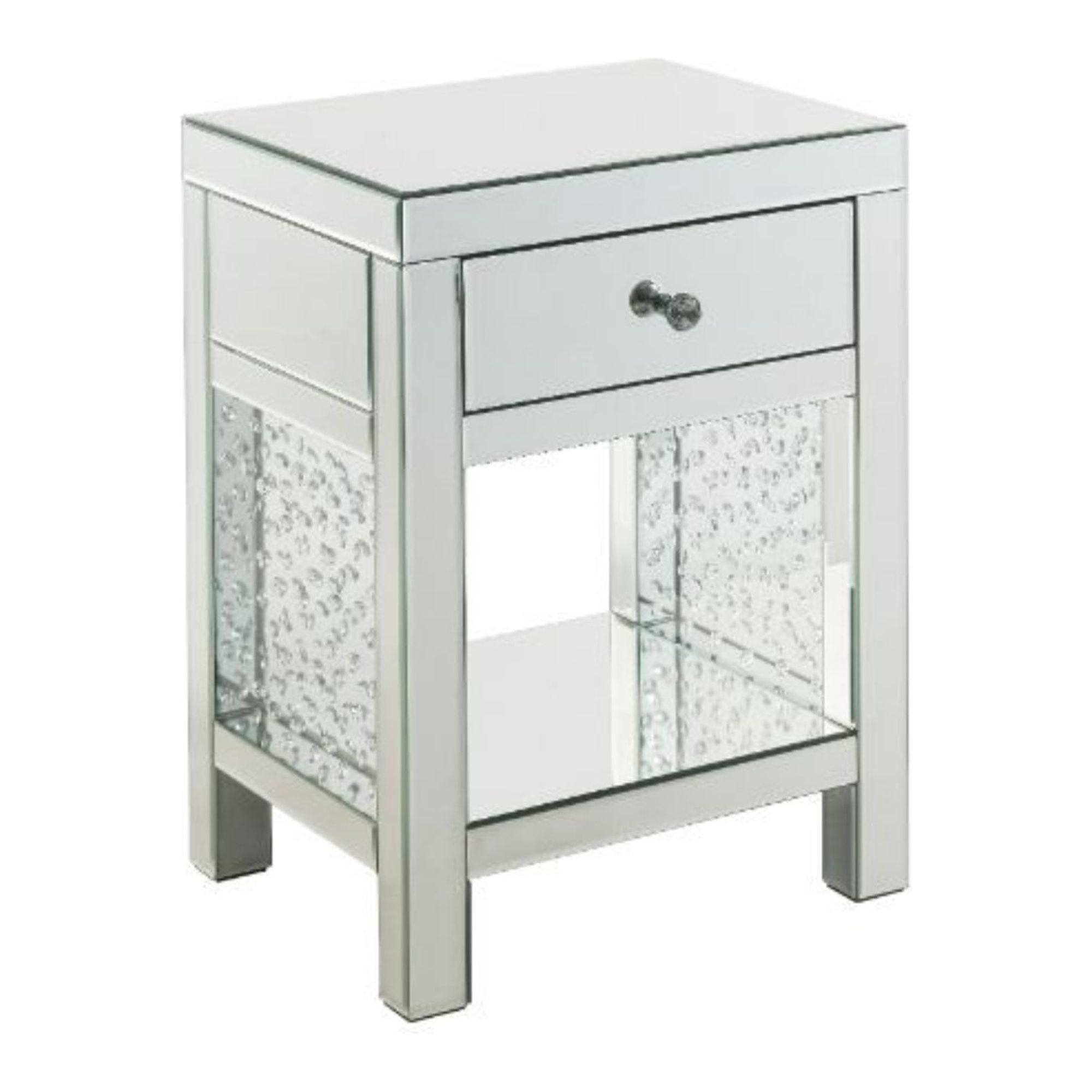 Ergode Accent Table Mirrored & Faux Crystals Inlay
