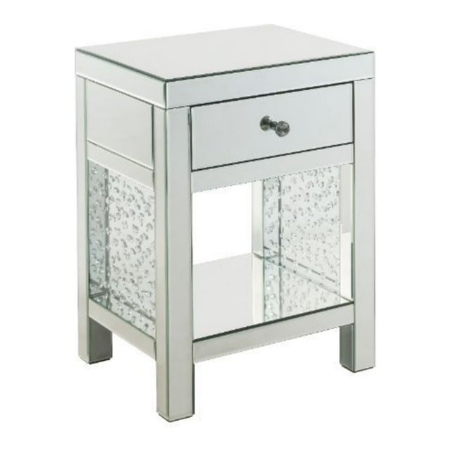 Ergode Accent Table Mirrored & Faux Crystals Inlay