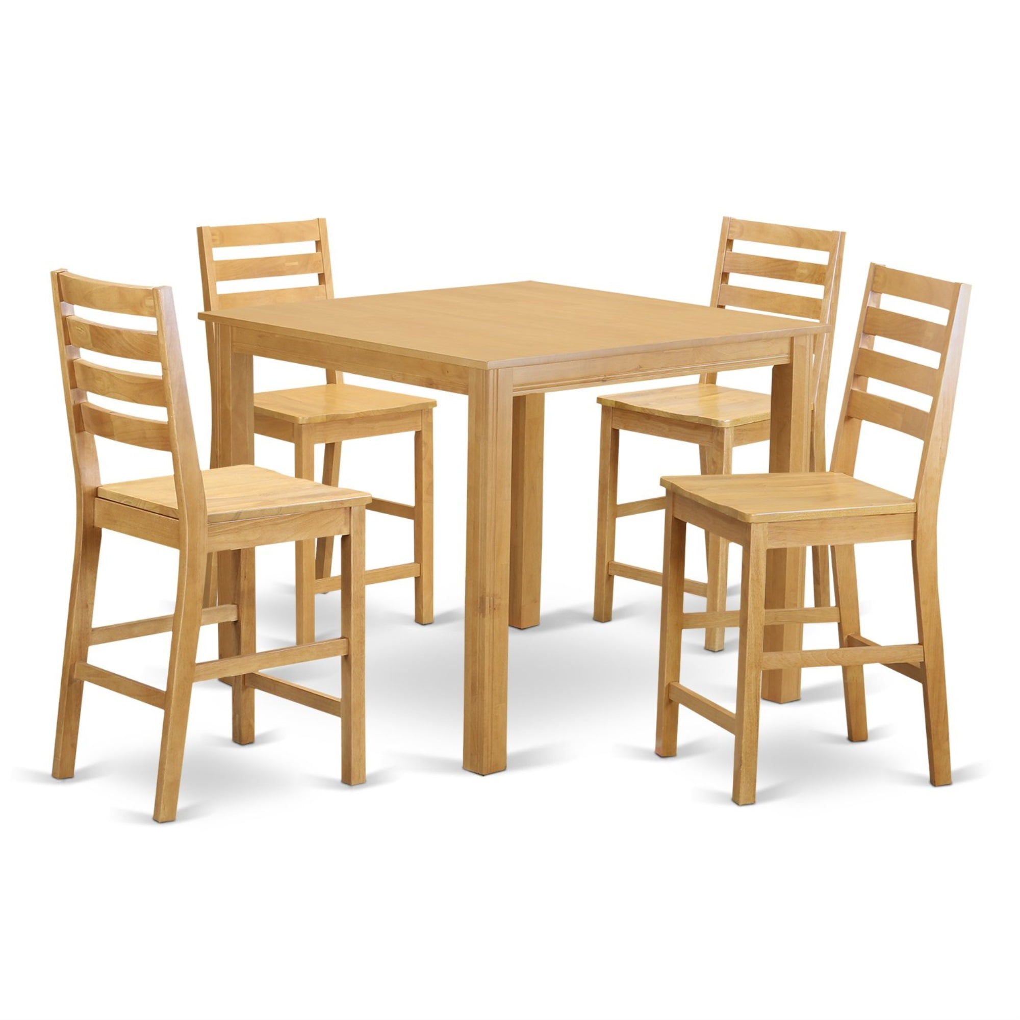 East West Furniture, 5  Pc  Counter  height  Table  set-Counter  height  Square  Table  and  4  Stools