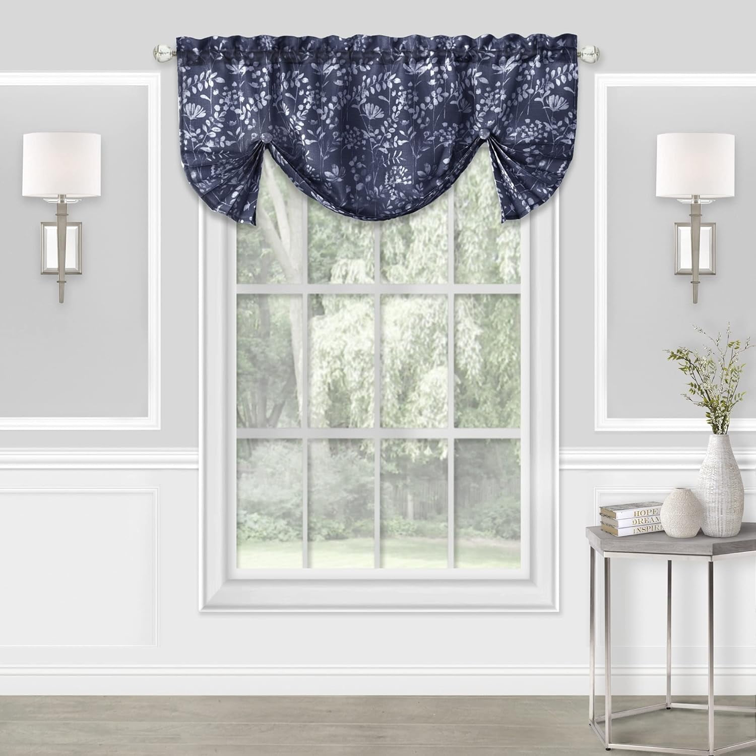Ergode Charlotte Window Curtain Valance - 52x17 - Navy