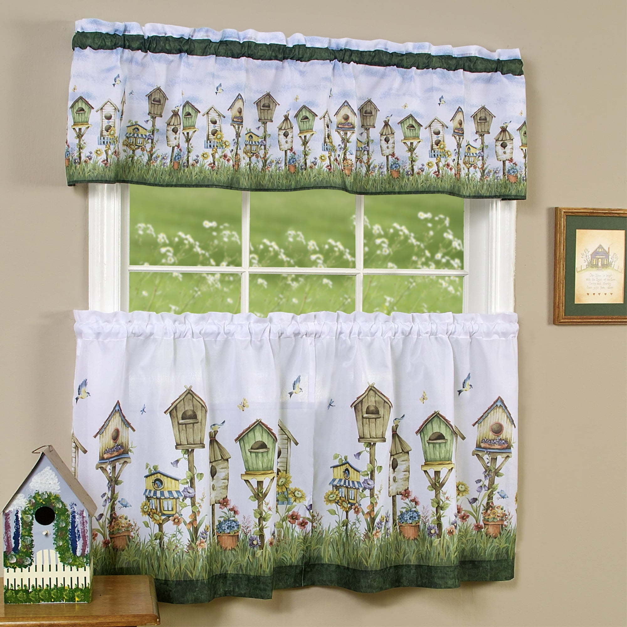 Achim Kitchen Curtain And Valance Set, Home Sweet Home
