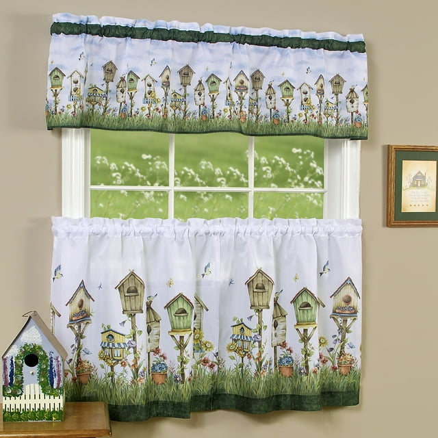 Achim Kitchen Curtain And Valance Set, Home Sweet Home
